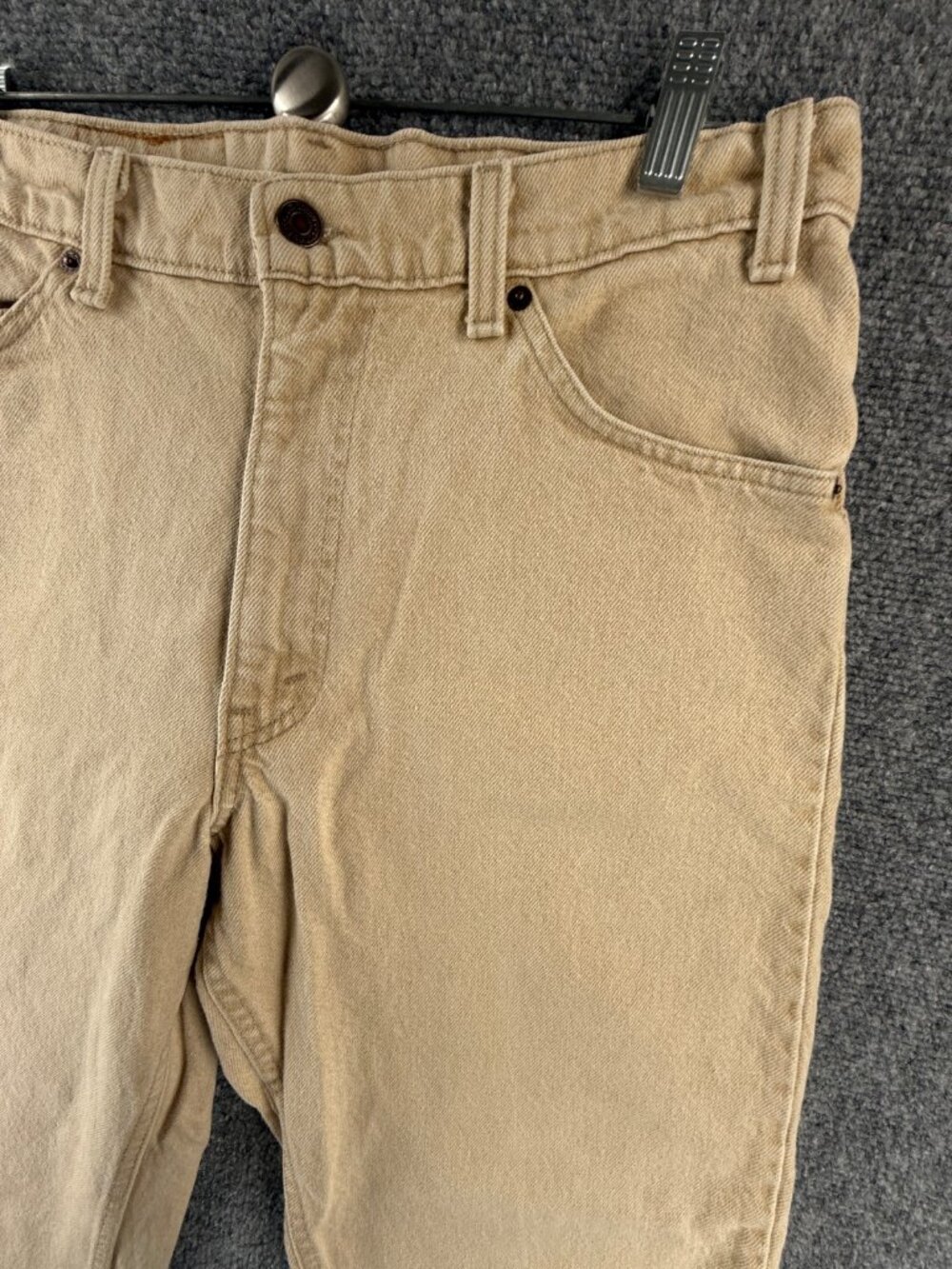 VTG Levis 550 Orange Tab Beige Denim Jeans 1996 USA Cotton Pockets ACTL 32X29.5 - Picture 4 of 16
